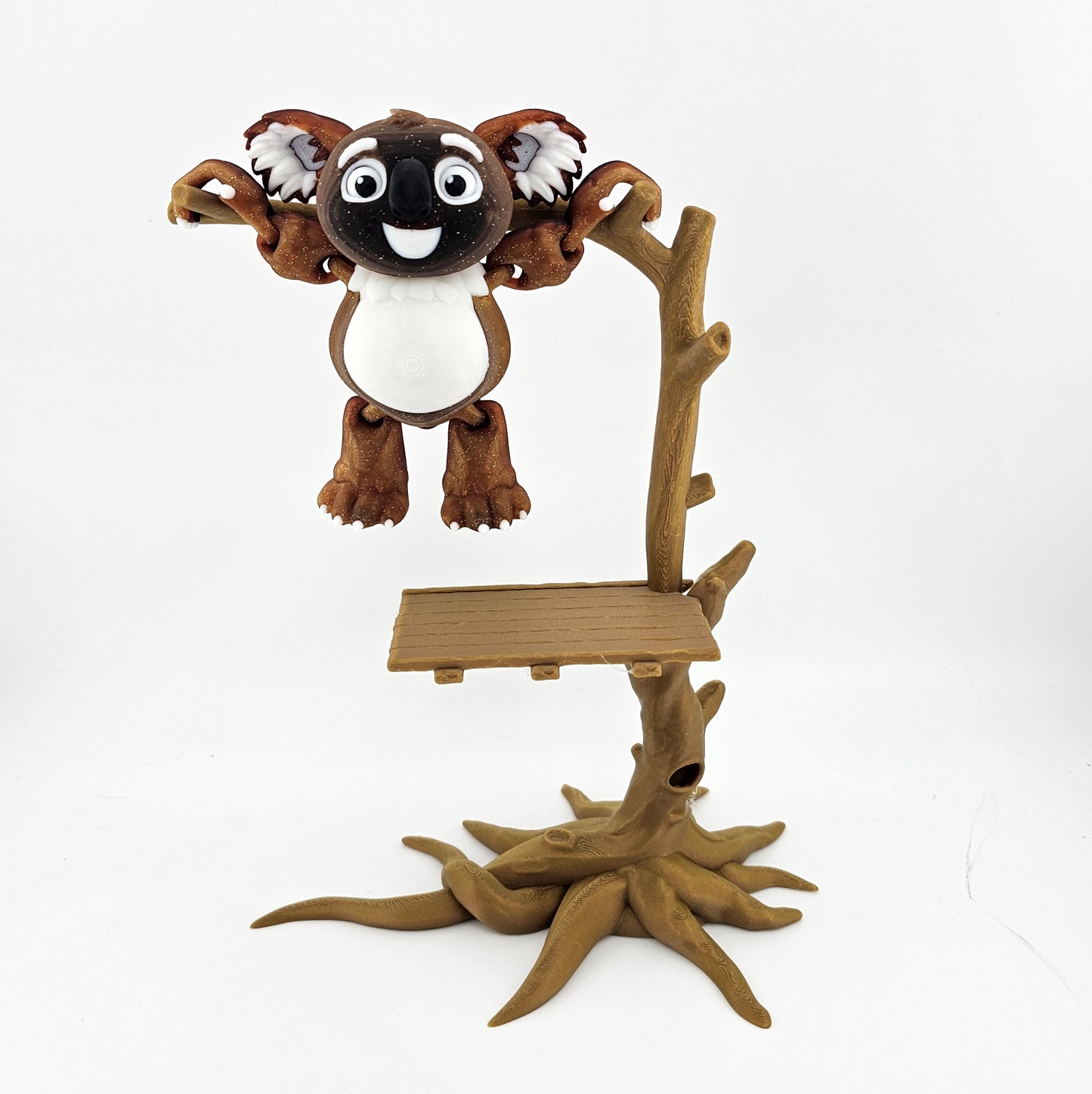 Prospect 3D - 3D Printed Articulated Koala with Custom Tree Stand Display