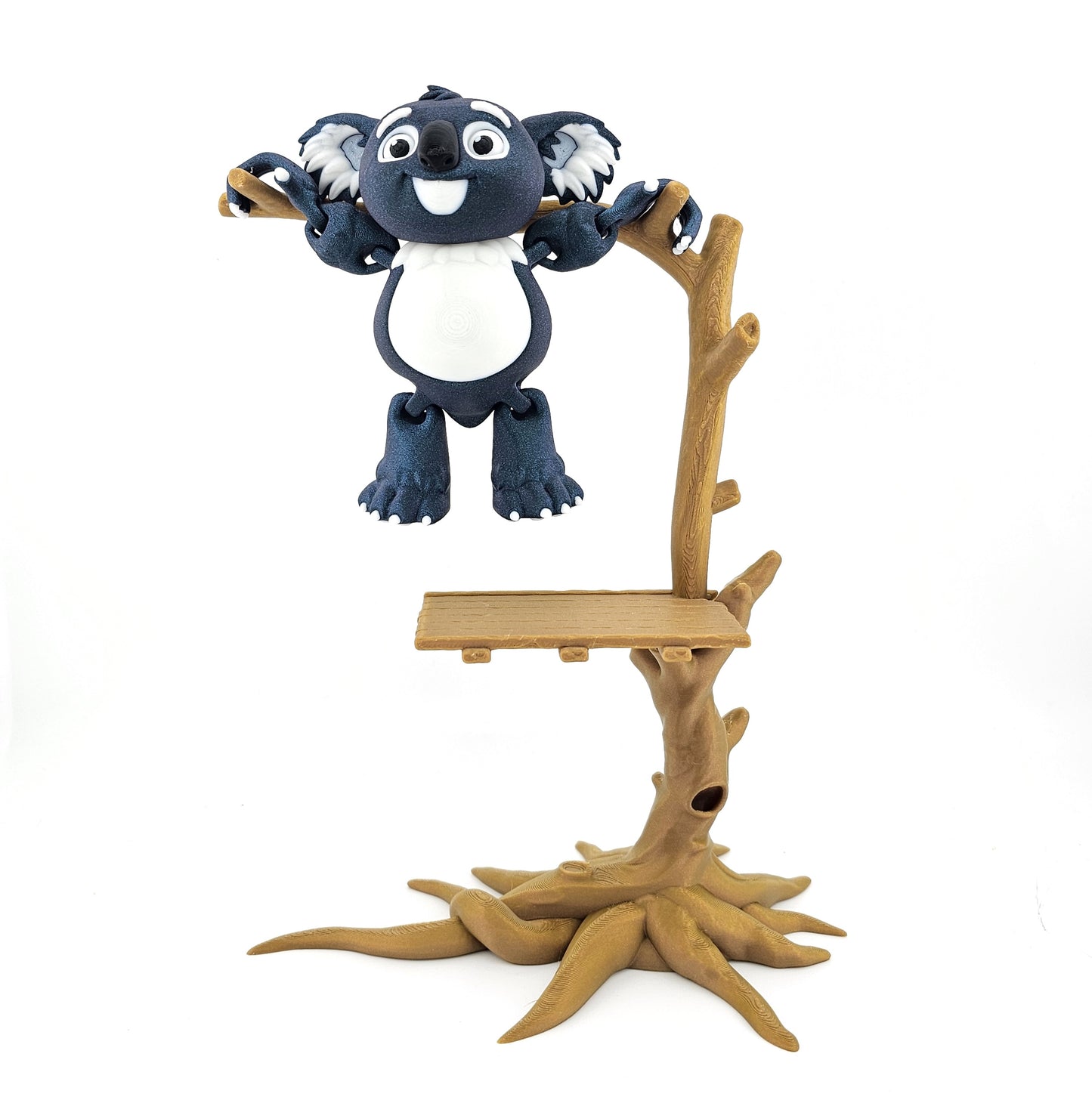 Prospect 3D - 3D Printed Articulated Koala with Custom Tree Stand Display