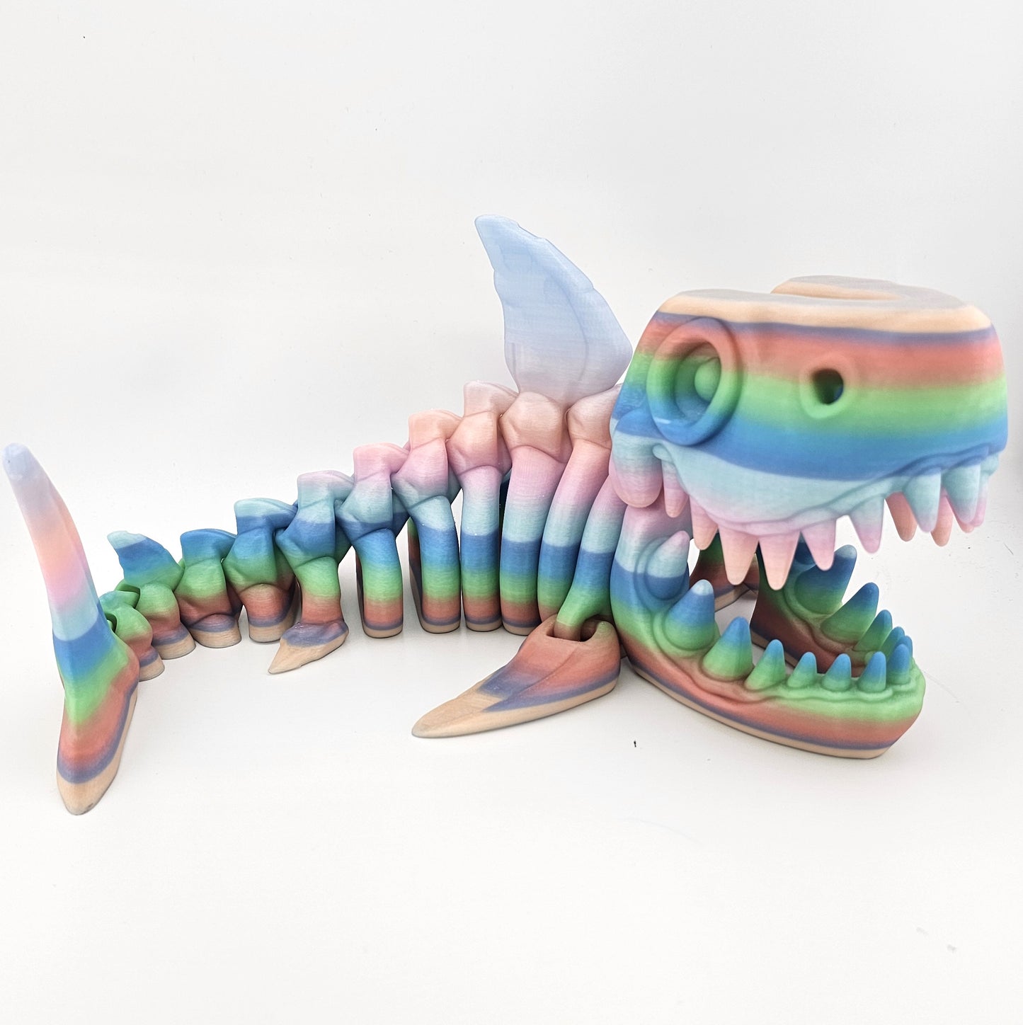 Prospect 3D - The Bone Yard - Jumbo Maximus Skeleton - 18 Inches Long - Articulated Megalodon Model for Display Enthusiasts