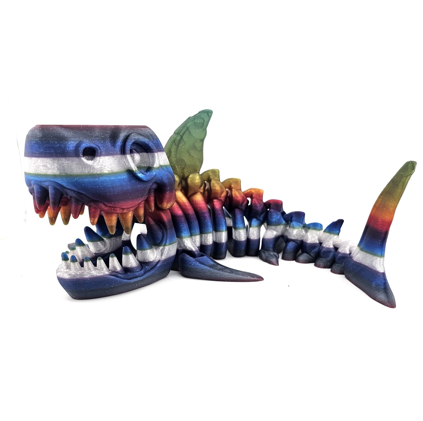 Prospect 3D - The Bone Yard - Jumbo Maximus Skeleton - 18 Inches Long - Articulated Megalodon Model for Display Enthusiasts