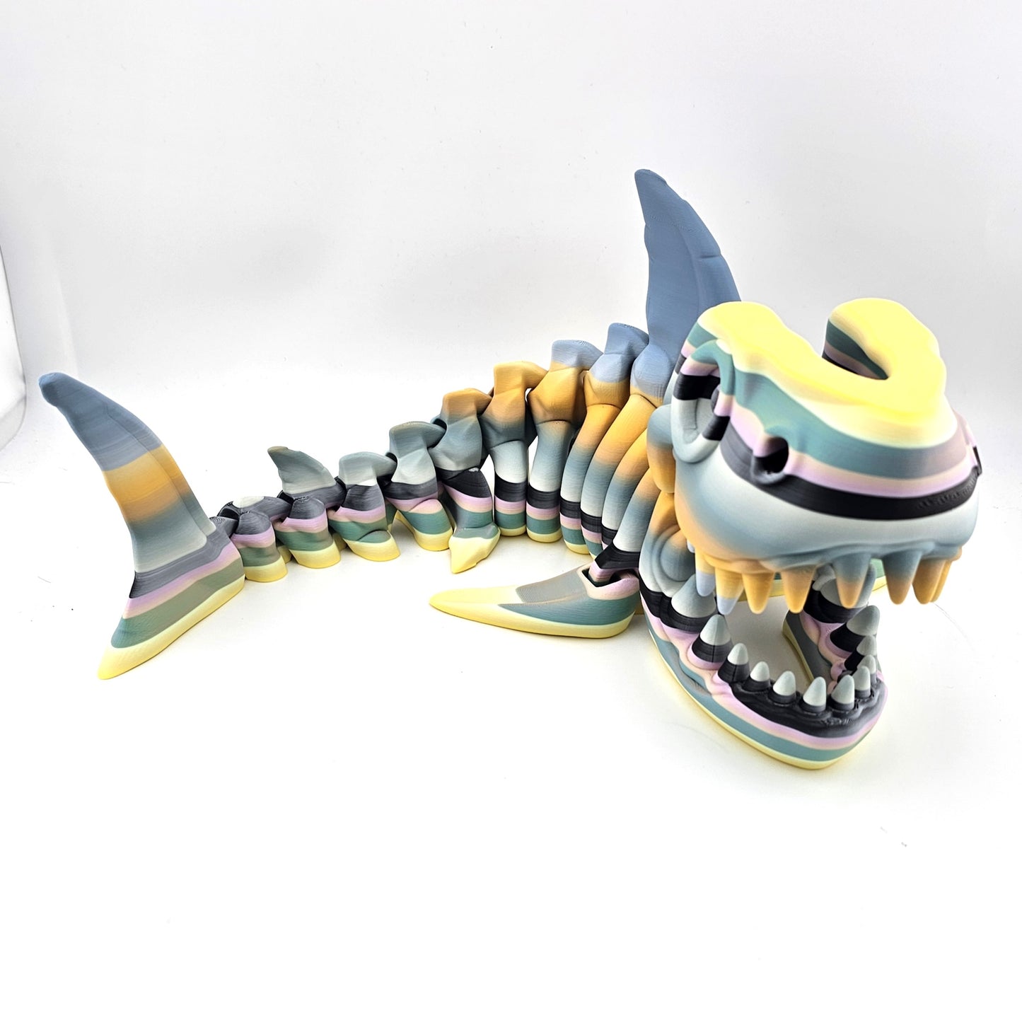 Prospect 3D - The Bone Yard - Jumbo Maximus Skeleton - 18 Inches Long - Articulated Megalodon Model for Display Enthusiasts