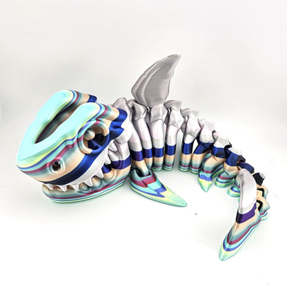 Prospect 3D - The Bone Yard - Jumbo Maximus Skeleton - 18 Inches Long - Articulated Megalodon Model for Display Enthusiasts