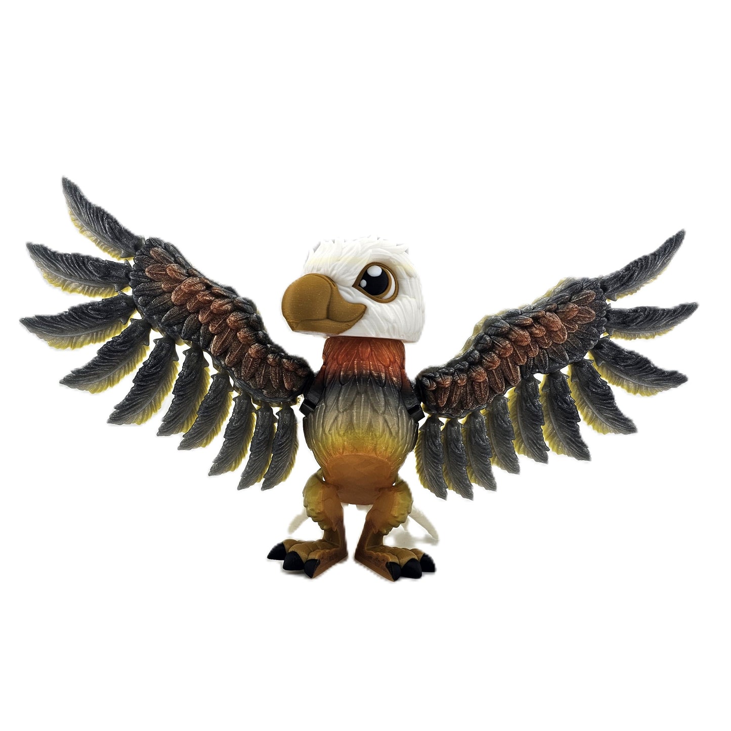 Prospect 3D - Soaring Skies 3D Printed Eagle Statue – 7" Tall, 14" Wingspan