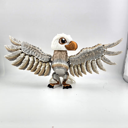 Prospect 3D - Soaring Skies 3D Printed Eagle Statue – 7" Tall, 14" Wingspan