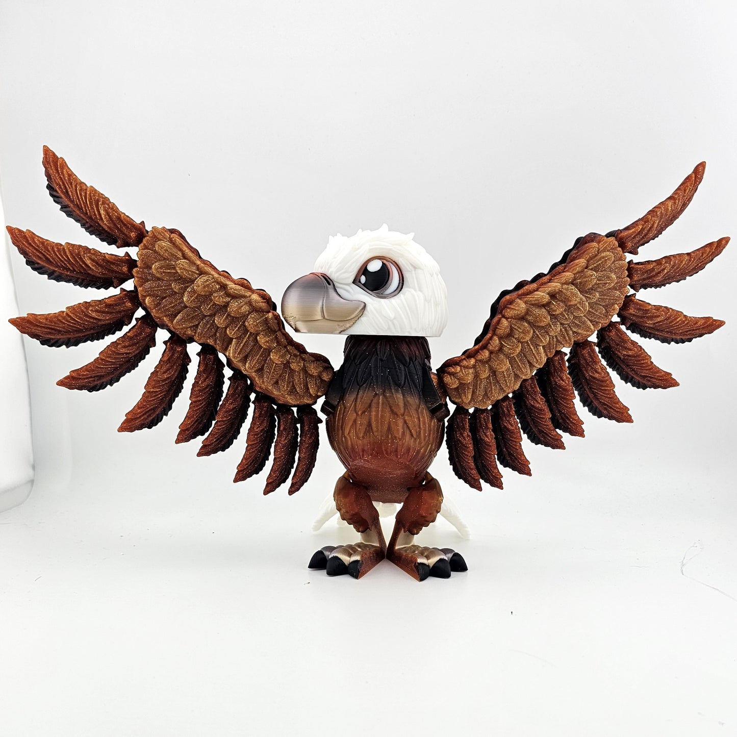 Prospect 3D - Soaring Skies 3D Printed Eagle Statue – 7" Tall, 14" Wingspan