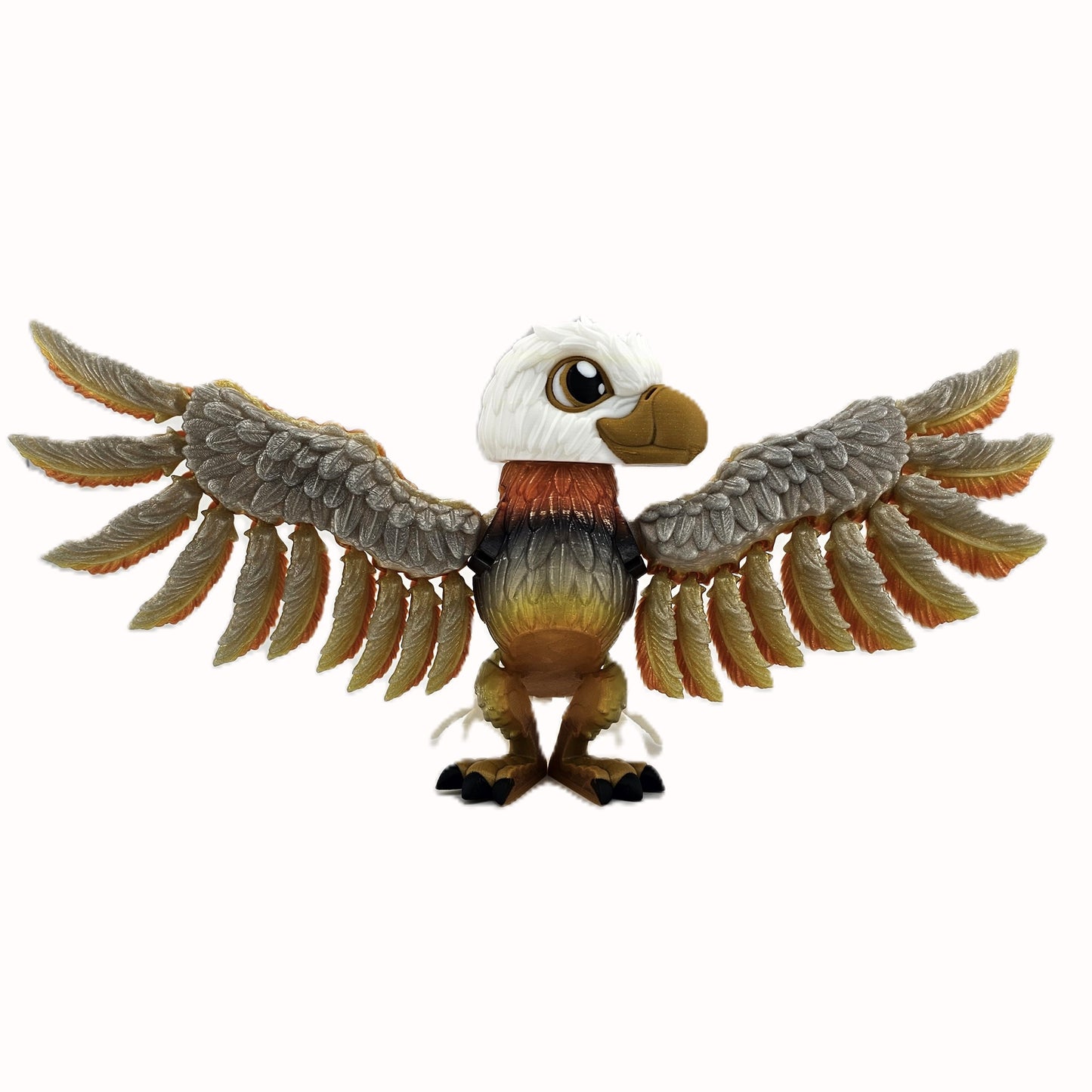 Prospect 3D - Soaring Skies 3D Printed Eagle Statue – 7" Tall, 14" Wingspan