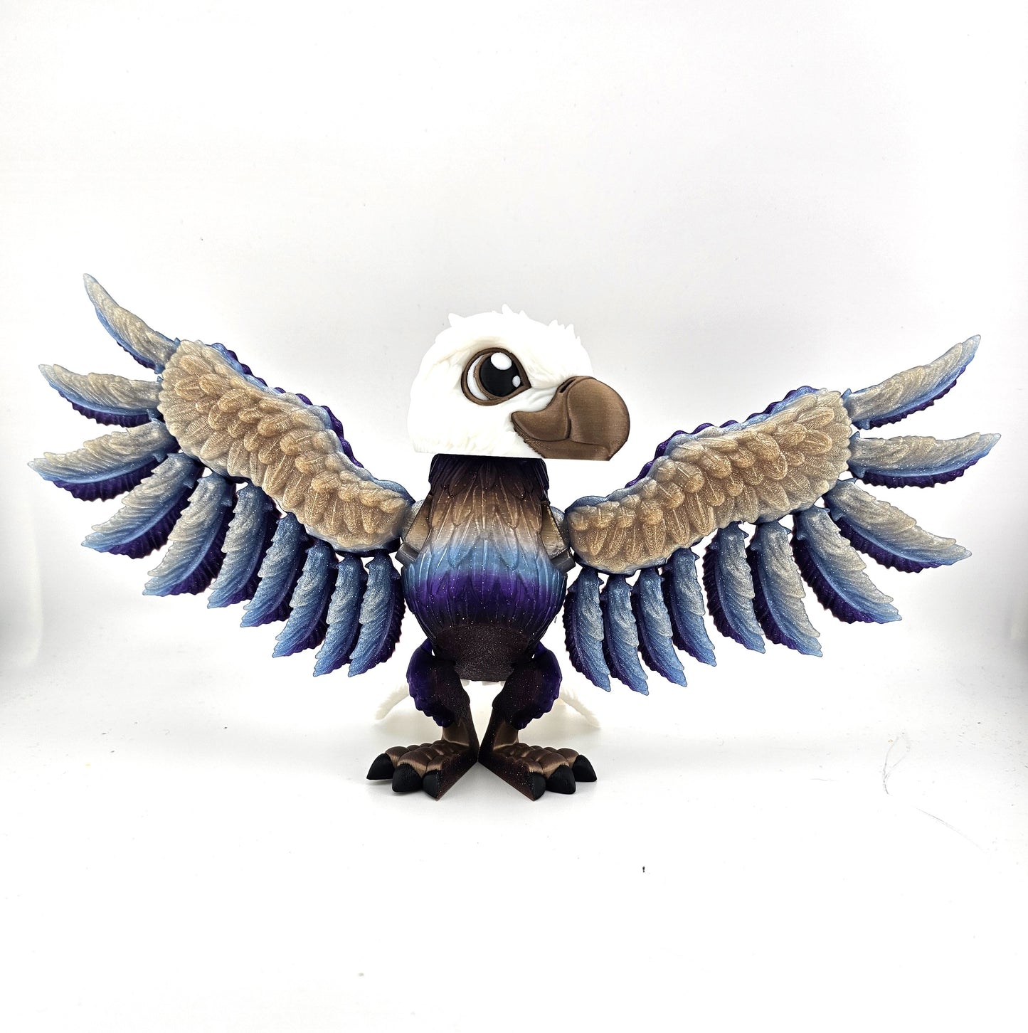 Prospect 3D - Soaring Skies 3D Printed Eagle Statue – 7" Tall, 14" Wingspan